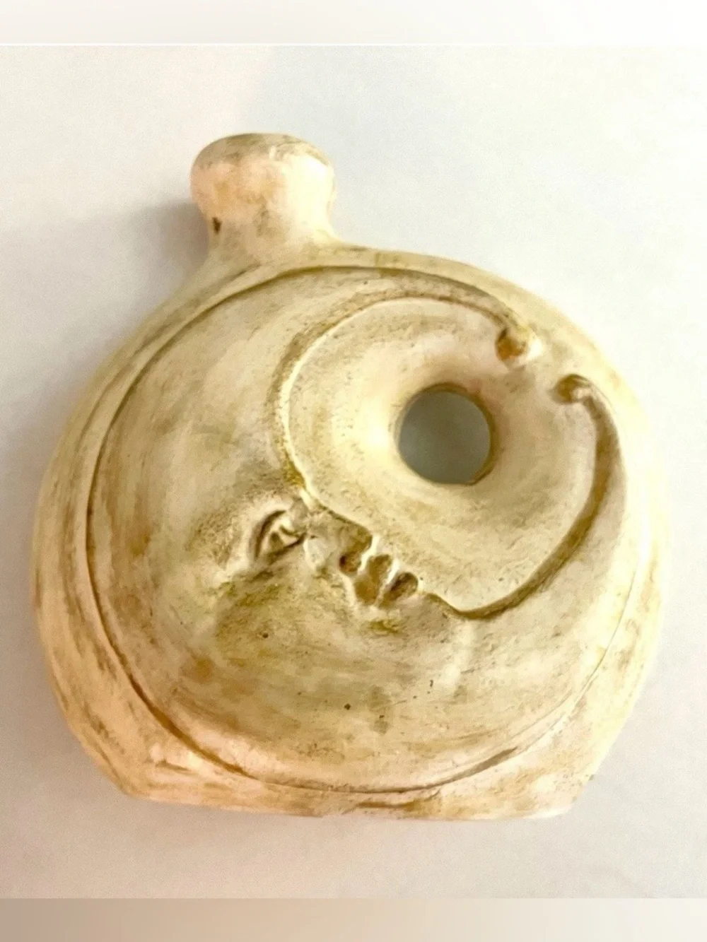 Vintage Sun And Moon Vase Vessel Pottery Astrology - Signed By The Artist